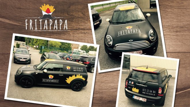lettrage voiture publicité Fritapapa